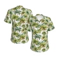 thumbnail image 3 of Goofa Green Hawaii Palms Pattern Women's Slim-Fit Short-Sleeve V-Neck T-Shirt,Classic-Fit Short-Sleeve V-Neck T-Shirt-XX-Large, 3 of 5