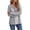 Gray, variant on Women's Cotton Knit Hooded Pullover Sweater with Half Button Placket & Drawstring Fall Winter Warm Sweater Coat Top