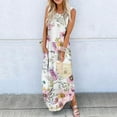 thumbnail image 1 of LOVZFMLL Robes Femme Couleur Unie Sans Manches Mode Dos Nu Jupe Robe, 1 of 5