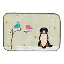 Christmas Presents between Friends Bernese Mountain Dog Dish Drying Mat