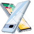 thumbnail image 1 of LAICAIW for Google Pixel 7a Case with Tempered Glass Screen Protector, Pixel 7a Case Transparent Rugged Tough Shockproof Bumper Case Cover for Google Pixel 7a 5G, 6.1inch, Crystal Clear, 1 of 7