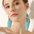 thumbnail image 4 of Feather Earrings for Women Vintage Boho Earrings Long Feather Earrings Black Feather Tassel Earrings Western Bohemian Jewelry for Women, 4 of 6