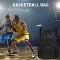 thumbnail image 4 of CxhicLuv Mesh Basketball Backpack 11.8×6.3×17.7 Inch Breathable, Spacious, Durable – Sports Equipment Bag with Separate Shoe Compartment, Ideal for Outdoor Sports, Suitable for Boys, Girls, Black, 4 of 8