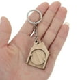 thumbnail image 3 of KAKOWELY keychain 4pcs Bamboo Shopping Cart Token Keychain Shopping Trolley Tokens Keychain Locket Cart Tokens Keychain Pendant Key Fob Key Rings3.94"X1.57"X1.26", 3 of 5