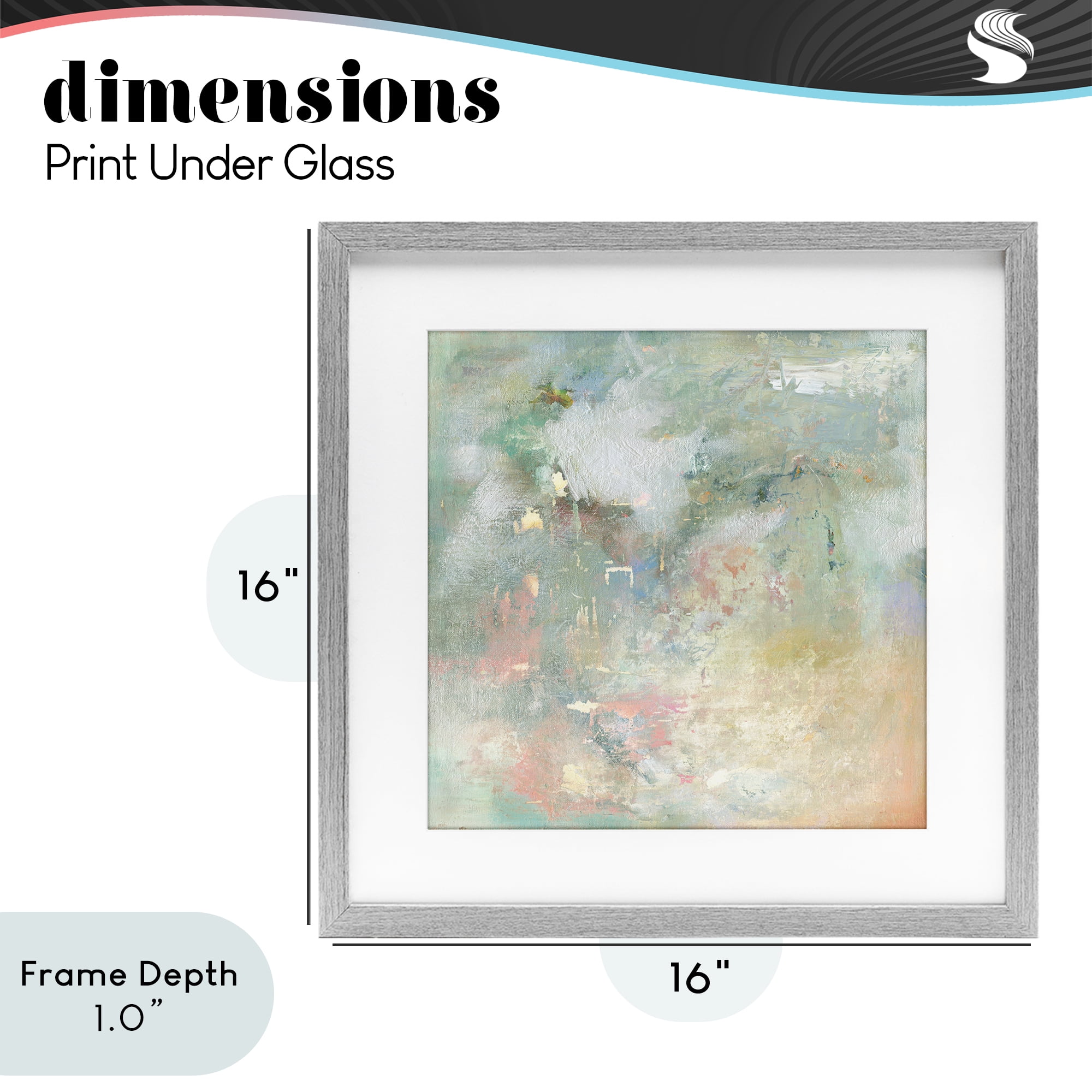 Stupell Industries Ethereal Brushstroke Harmony Gray Framed Print Under Glass, design by Carol Robinson