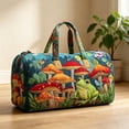 thumbnail image 5 of Boho Embroidered Travel Bag, Hand-Embroidered Weekend Duffle Bag with Adjustable Strap, Spacious Gym Tote for Short Trips Daily Commute, 5 of 6