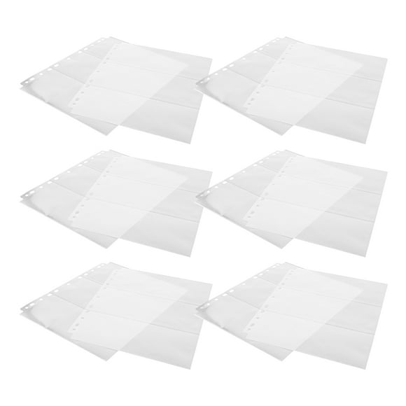 30 hojas de páginas de tarjetas de juego, fundas para carpetas de tarjetas comerciales, fundas para tarjetas fotográficas de hojas sueltas, tarjeteros