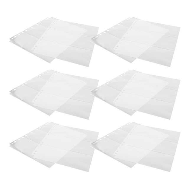 30 hojas de páginas de tarjetas de juego, fundas para carpetas de tarjetas comerciales, fundas para tarjetas fotográficas de hojas sueltas, tarjeteros