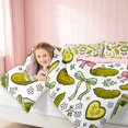thumbnail image 3 of Erosebridal Pickle Twin Comforter Sets for Girls, Pickle Twin Comforters, Pink Reversible 2 Pieces 1 Comforter and 1 Pillowcase, 3 of 6