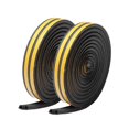 thumbnail image 2 of 2 Rolls Weather Stripping All-Climate D-Type Self-Adhesive Furniture Modified Foam Seal Strip for Doors Windows Sound Insulation White, 2 of 9
