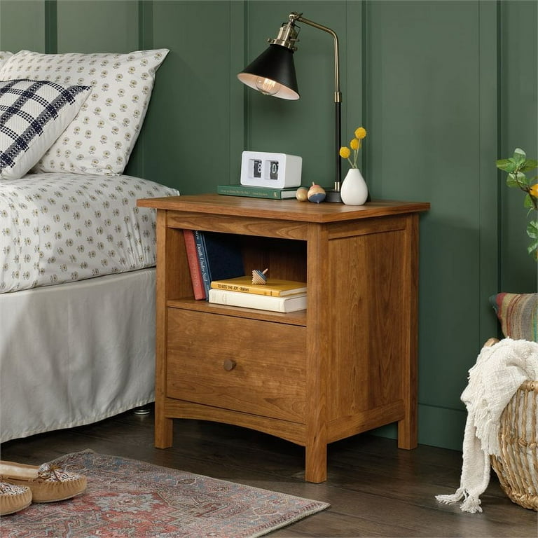 Cherry finish nightstand deals