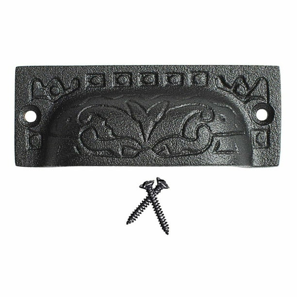 Renovators Supply Manufacturing Black Wrought Iron Drawer Cup