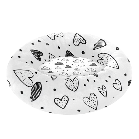 Pet Bed Pet Mat Cozy Removable & Washable Comfort For Cats And Dogs Hand-drawn Hearts with Dots