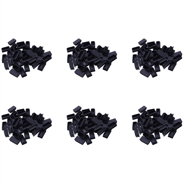 Plastic Blanking End Cap Tubing Tube Inserts 25mmx50mm 240 Pcs Black