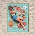thumbnail image 2 of Picnic Blanket Waterproof 80"x60" Large Outdoor Foldable Pioneer Pink Peel Thicker Machine Washable Beach Blanket Waterproof Picnic Mat Portable for Picnics, Camping, 2 of 6