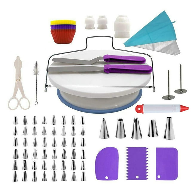 Yeacher CakeDecor Stainless Steel Cake Decorating Supplies Cake Turntable 106PCS/Set DIY Cream Tools