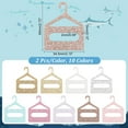 thumbnail image 2 of 1 Set 10 Colors Jewelry Hanger 20pcs Earring Hanger 2 Layer Clothes Hanger Shape Earring Holder Heart Necklace Mini Hanger Rack Dangle Earring Hanging Organizer for Retail Show Personal, 2 of 6
