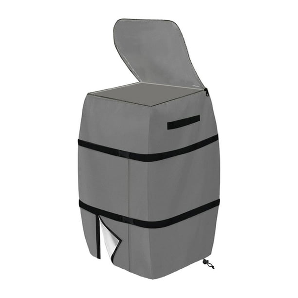 Cubierta protectora para jacuzzi, cubierta multifuncional para spa, resistente, con almacenamiento Gris