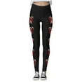thumbnail image 4 of Fiaer Christmas Womens Leggings Plus Size Candy Sticks Yoga Pants High Waisted Trendy Stretch Comfort Tight Trousers Black1 XL, 4 of 5