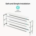thumbnail image 6 of Console Table, 55" Entryway Table with 3 Tiers, Open Glass Sofa Table for Living Room, Foyer, Entryway, Bedroom, Hallway, Silver, 6 of 7