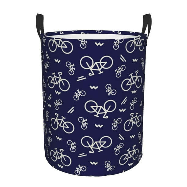 Fotbe Bicycle1 Cesto de Ropa con Asas, Cesto Impermeable de Gran Capacidad, Bolsa de Lavado para Dormitorio, Cesto de Ropa con Ruedas y Asas-Medium