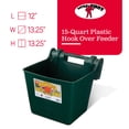 thumbnail image 3 of Little Giant Heavy Duty 15 Quart Mountable Plastic Hook Feeder, Green (2 Pack), 3 of 7
