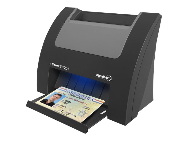 Ambir nScan 690gt Card scanner Dual CIS Duplex 600 dpi USB