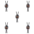 thumbnail image 3 of Minnieouse Bolo Tie para hombres, mujeres, camisa, traje, corbatas, collar con colgante, corbatas para hombres, adornos de cumpleaños, regalo de Piedra de ojo de tigre 5piezas, 3 of 6