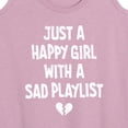 thumbnail image 3 of Instant Message - Happy Girl Sad Playlist  - Women's Racerback Tank Top, 3 of 6