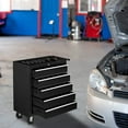 thumbnail image 2 of TUFFIOM 5-Drawer Rolling Tool Chest w/Lock & Key, Tool Storage Cabinet with Wheels, Top Cushion & Drawer Liners, Tool Organizer Box for Garage, Warehouse & Repair Shop, 2 of 9