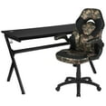 thumbnail image 2 of BizChair Gaming Desk and Camouflage/Black Racing Chair Set /Cup Holder/Headphone Hook/Removable Mouse Pad Top - 2 Wire Management Holes, 2 of 13