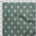 thumbnail image 4 of oneOone Tissu Flex Coton Vert Sarcelle Foncé Tissu Abstrait pour Robe Tissu Imprimé au Mètre 40 Pouces de Large, 4 of 5