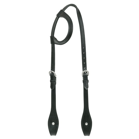 Hilason Horse Genuine Leather One Ear Headstall Bridle Black