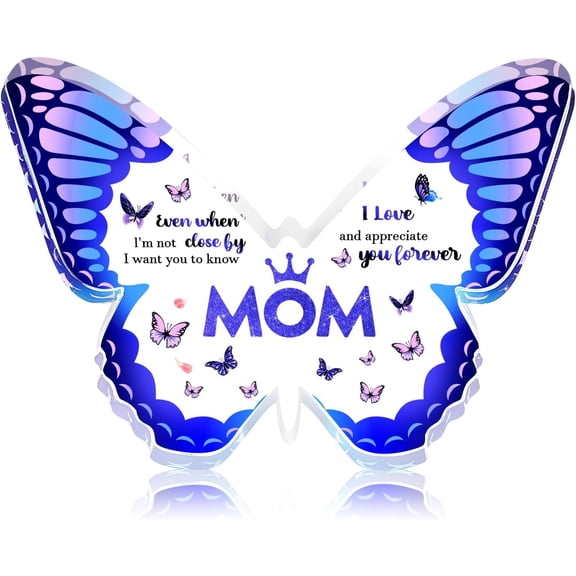 for Grandma Birthday Unique Gift from Grandkids 5x3.8 in Butterfly-Shaped Acrylic Keepsake Presents for Grandma Engraved Acrylic Block Christmas Thanksgiving