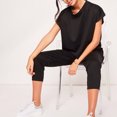 thumbnail image 4 of 2Pcs Women Spring Summer Pure pants set Color Tracksuit Top Pants Set Ladies Casual Suit, 4 of 7