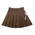 thumbnail image 4 of Fgnfyis Women's Skirts High Waist Tie Front A Line Mini Skirt with Built in Shorts Stretchy Comfortable Everyday Wear Mini Skirt with Shorts Khaki XL, 4 of 4