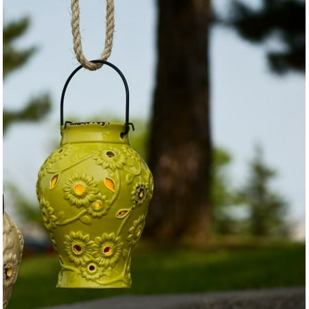 Outdoor Rustic Tuscan Hanging Tea Light Candle Holder With Sunflower Outdoor Rustic Tuscan Hanging Tea Light Candle Holder With Sunflower Design Green Com