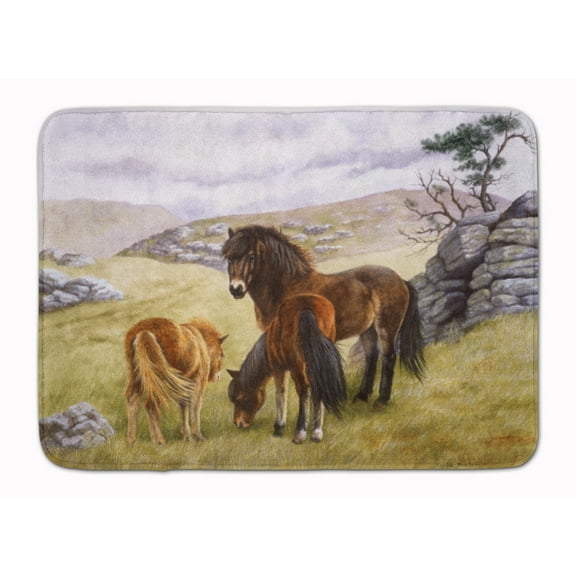 Horses in the Meadow Machine Washable Memory Foam Mat