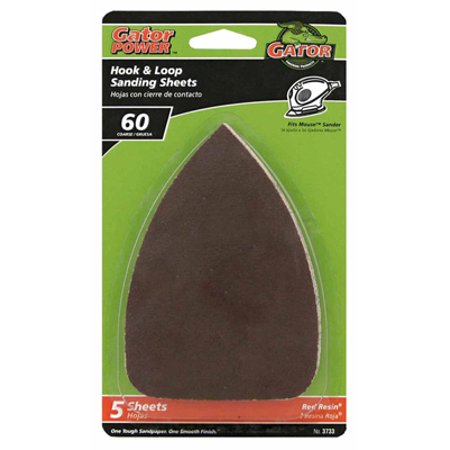 

Ali 3PK Gator 5 Pack 3.5 x 5 60 Grit Aluminum Oxide Detail Sanding Shee