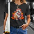 thumbnail image 4 of Turkey English Bulldog Fall Autumn Leaf Thanksgiving TShirt, 4 of 6