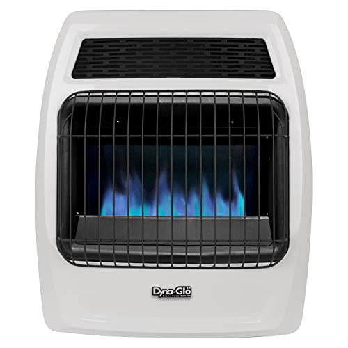 Dyna-Glo BFSS20NGT-2N 20,000 BTU Natural Gas Blue Flame Thermostatic Vent Free Wall Heater, White