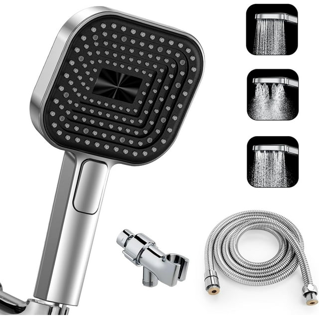 ETANPE Handheld Shower Head Set with Hose & Bracket High Pressure Water Saving Rain Showerhead for Bathroom RV & Apartment Use Matte Finish & Spa Experience