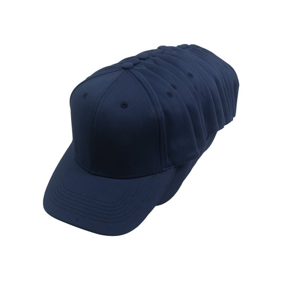 Top Headwear Moisture Wicking Adjustable Baseball Hat - Navy - 12 Pieces