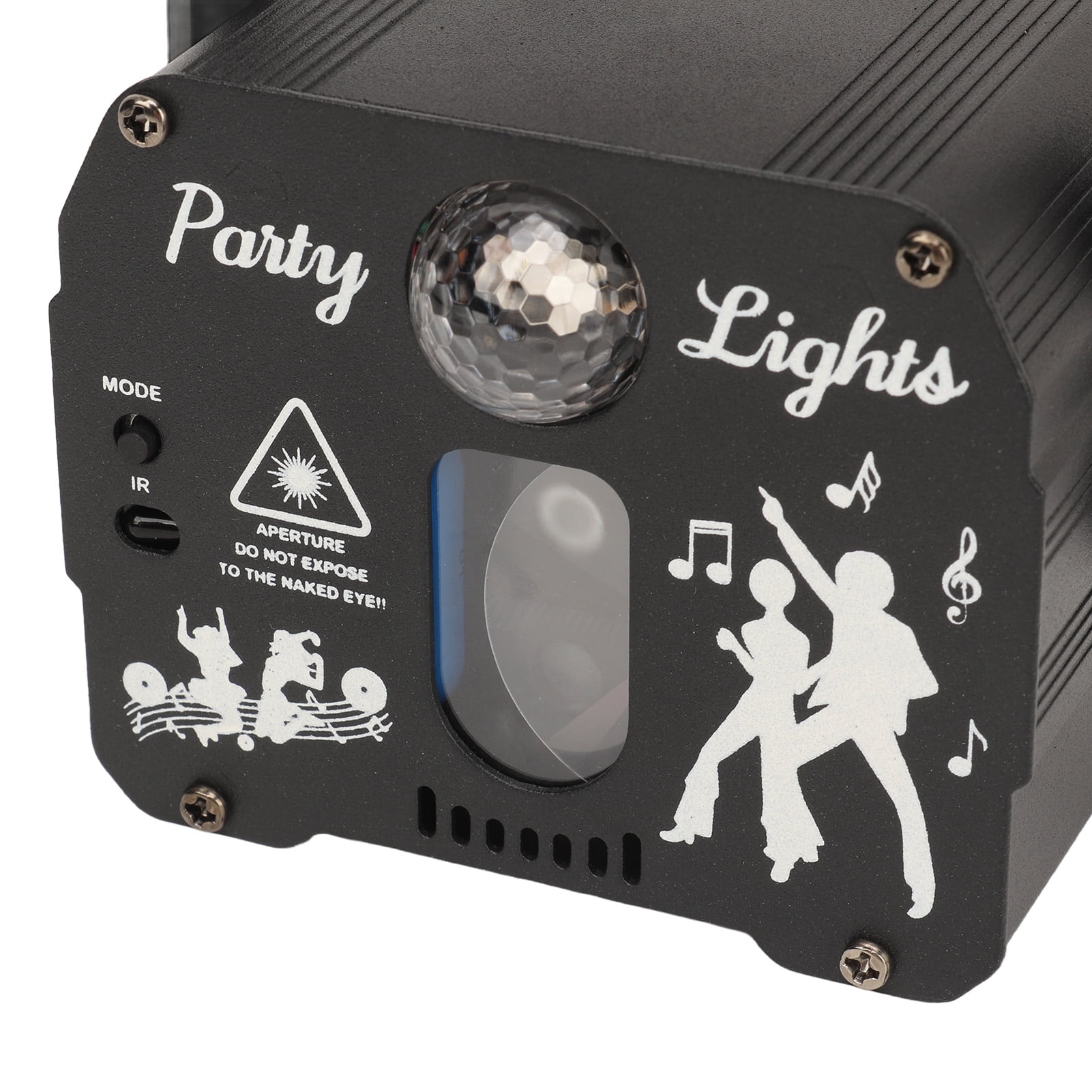 BIMZUC Professional DJ Disco Stage Party Lights, RGB Sound Activated Laser Strobe Light with Remote Control for Birthday Bar Holiday (4.3 in / 11 cm)