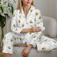 thumbnail image 6 of Sikiie Bee Women's Long-Sleeve Shirt and Full-Length Bottom Pajama Set (s-xxl)-Small, 6 of 7