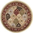 thumbnail image 5 of SAFAVIEH Lyndhurst Abigail Traditional Bordered Area Rug, Multi/Red, 8' x 8' Square, 5 of 7