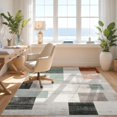 thumbnail image 3 of Design&I 6'x9' Washable Area Rug Oversized Skid-Resistant Patchwork Mid Abstract Grid Contemporary Interlocking Blocks for Living Room, Family Indoor, 3 of 7