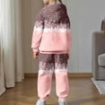 thumbnail image 6 of CAIVO Child Girls Fashion Casual Ice Cream Print Hooded Tracksuits Sweatsuit Long Sleeve Tops And Pants Big Kids Youth Two Piece Outfit Sets With Soft Comfort Fit 12-13 Years, 6 of 8