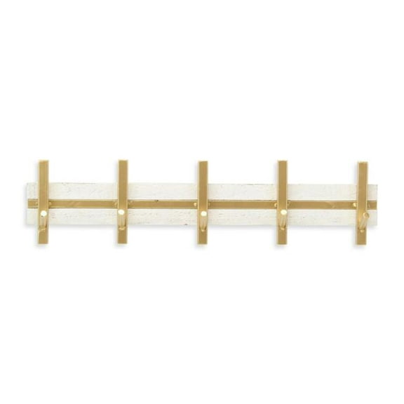 Orionis 5 Hook Modern Coat Rack - White