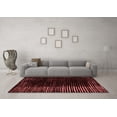 thumbnail image 3 of Ahgly Company Indoor Round Abstract Red Modern Area Rugs, 6' Round, 3 of 4